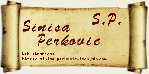 Siniša Perković vizit kartica
